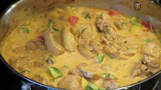 POLLO AL CURRY CON LECHE DE COCO  CREMOSO Y FACIL DE HACER [upl. by Delbert363]