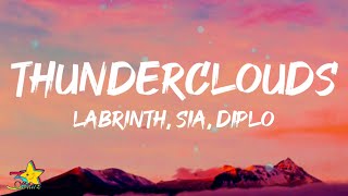 LSD  Thunderclouds Lyrics ft Labrinth Sia Diplo [upl. by Eivod]