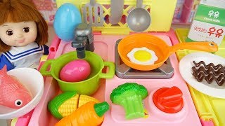 Baby doll cart kitchen and refrigerator toys baby Doli play [upl. by Yadnil]