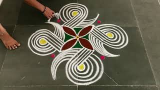 Margazhi 1special padi kolam designs Simple dhanurmasam muggulu designs easy rangoli designs [upl. by Chassin]