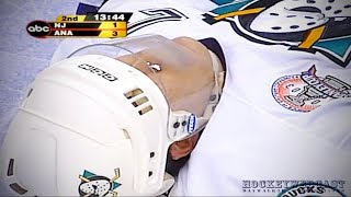 quotOff The Floor On The Boardquot  Scott Stevens  Paul Kariya  Stanley Cup Final 2003 HD [upl. by Seluj117]