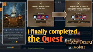 Completing Drieghan part 1 Quest  Black Desert Mobile [upl. by Llehcear]