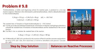 Trichloroethylene a widely used degreasing solvent for machine parts is produced in a twostep [upl. by Hsot]