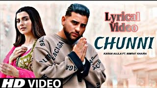 Chunni Meri Rang De Lalariya Karan Aujla Lyrical Video Mere Yaar Di Gaddi De Naal Di [upl. by Barcus]