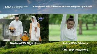 Komparasi Jeda Iklan MNCTV Saat Program Upin amp Ipin 1 Mei 2024 0724 WIB [upl. by Anahc]