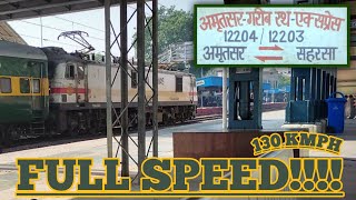 Amritsar Saharsa 12204 Garib Rath Express at Full Speed [upl. by Waverley]