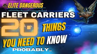 The Ultimate Guide to Fleet Carriers in Elite Dangerous Everything You Need to Know [upl. by Izogn92]