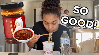 CUP OF NOODLES with HOT CHILI OIL 🔥MUKBANG [upl. by Adkins]