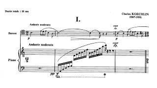 Bassoon Sonata Charles Koechlin w score [upl. by Nnanaej566]