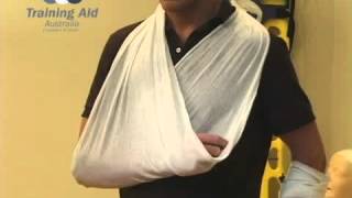 First Aid Tutorial How to correctly sling an arm  Training Aid Australia Sydney [upl. by Edas]