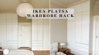 WARDROBE HACK IKEA PLATSA  DIY BUILT IN CLOSET [upl. by Attelocin681]