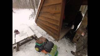 Winter Camping  Oil Creek Pennsylvania Jan 2014 [upl. by Einram]