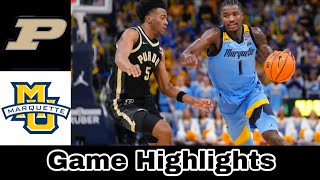 6 Purdue Vs 15 Marquette Game Highlights College Basketball 111924 [upl. by Ellon761]