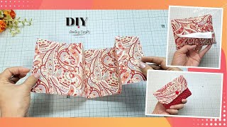 Sew This In 10 Minutes Tissue Pouch Bag Mini Card Wallet [upl. by Yasibit]