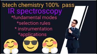 IR spectroscopy fundamental modes selection rule instrumentation amp applications in telugu [upl. by Boyer]