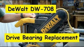 DeWalt DW708 Compound Sliding Miter Saw  Main Drive Bearing Replacement [upl. by Otrebide]