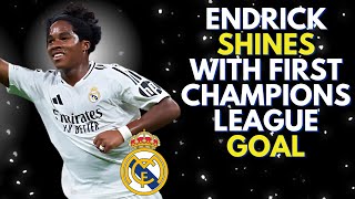 Endrick Nets His First Champions League Goal in Real Madrid Victory Over Stuttgart [upl. by Atelokin]