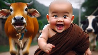 little monk so cut baby videos 🌾👍❤️🌿🥰cutebabies [upl. by Arakahs203]