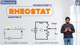 Rheostat  Class 12  2nd year physics  Chapter 13  Ucademy [upl. by Notyalc]