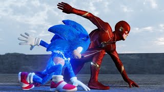 Sonic vs Flash Race Full Movie Animated Part 1 2 3 to 7 Who is Faster Sonic The Hedgehog [upl. by Anola]