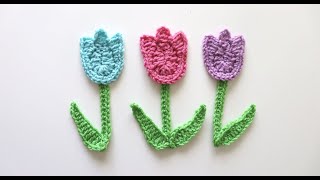 Easy Crochet Tulips [upl. by Ribak40]