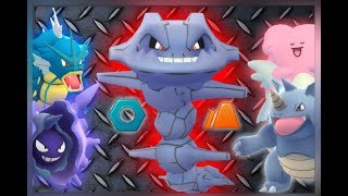 THE POWER OF MAX CP STEELIX IN POKEMON GO  VS RHYDON CLOYSTER BLISSEY amp MORE [upl. by Knick]