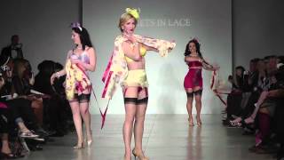 Secrets in Lace at Lingerie Fashion Week 2014 with Angie Pontani [upl. by Lindgren]