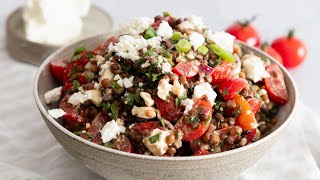 Linsensalat mit Feta und Tomaten [upl. by Neira]