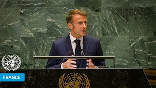 🇫🇷 France  President Addresses United Nations General Debate 79th Session  UNGA [upl. by Dusa812]