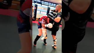 Intense Kickboxing Sparring TKO Knee at Martial Arts Center Den Haag 🥊 shorts [upl. by Donaghue]