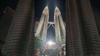 Petronas Twin Towers MalaysiaNightView Beautiful location [upl. by Bradleigh]