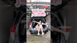 ubah bagasi mobil jadi kamar yukachan yukachan minivlog campervan transformation viral [upl. by Vasilis]