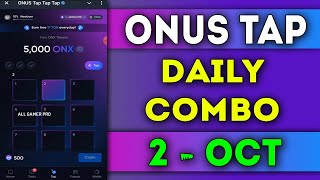 Onus Tap Tap Tap Daily Code 2nd October 2024  Today Onus Daily Code  AGP onusdailycode [upl. by Barron]