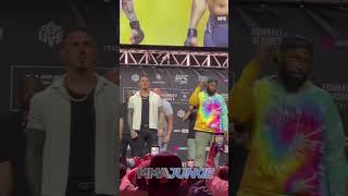 🔥 Tom Aspinall faces off with Curtis Blaydes at UFC304 pre fight press conference [upl. by Lorelle]