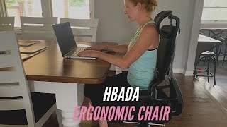 HBADA E2 Ergonomic Office Chair Review Assembly  High Double Back Lumbar Support Mesh Desk Chair [upl. by Ellerrehs]