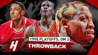 Michael Jordan Scottie Pippen amp Dennis Rodman Game 3 Highlights vs Nets 1998 Playoffs  EPIC [upl. by Kokoruda]