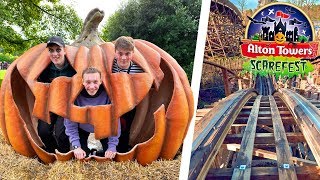 ALTON TOWERS SCAREFEST  VLOG 2019 [upl. by Airdnaz847]