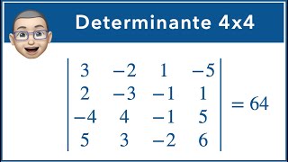 Cálculo del determinante de una matriz 4 x 4 [upl. by Annibo]