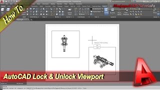 AutoCAD Lock And Unlock Viewport [upl. by Anialahs]