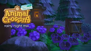 Relaxing Animal Crossing New Horizons Night Time Music  Gentle Rain Sounds 🌧️ for sleep or study [upl. by Harrietta130]