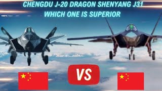 Comparison Between J20 Dragon vs Shenyang J31Ultra Defence [upl. by Vedetta]