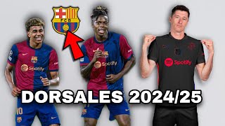 ¡Dorsales FC BARCELONA 202425 [upl. by Idnahr813]