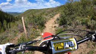 Honda CR250R 2Stroke Riding Utah Single Track Trails [upl. by Nythsa416]