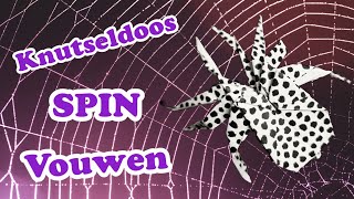 SPIN VOUWEN van papier  Halloween origami [upl. by Sisely]