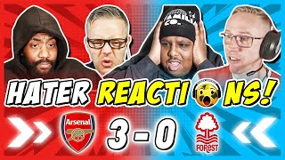 ARSENAL RIVALS amp HATERS REACTION TO ARSENAL 30 NOTTINGHAM FOREST  PREMIER LEAGUE FAN REACTIONS [upl. by Katherin296]