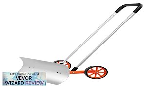 VEVOR Snow Shovel with Wheels 30 inch Snow Shovel for Driveway Metal Review [upl. by Basil]