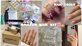 Amazon nail kit 💅  nail art tools and essential unboxing my nail kit [upl. by Bridge]