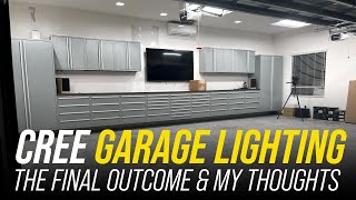 New Garage Build Finally Installing Overhead Lights CREE KR and Troffer LEDs Part 2 [upl. by Charlie942]