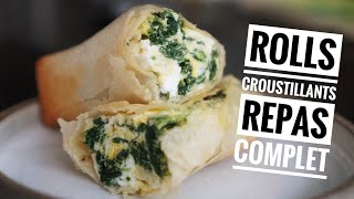 Recette MAXI ROLLS croustillants Repas complet et healthy [upl. by Sirovart]