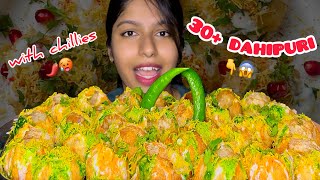 Eating Homemade Dahipuri  Dahi Golgappa Challenge  Spicy Pani Puri Challenge Mukbang [upl. by Lucilla637]